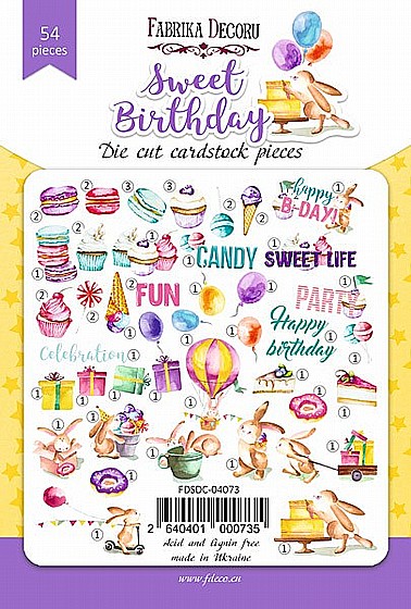 Set of carvings collection Sweet birthday 54 pcs
