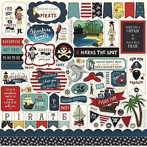 פיראטים - Pirate Tales Elements Cardstock Stickers פיראטים - Pirate Tales Elements Cardstock Stickers
