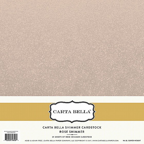����� �������� ���� ����� ��� ROSE SHIMMER CARDSTOCK