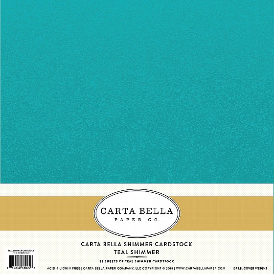����� �������� ���� ����� ���� ����� TEAL SHIMMER CARDSTOCK