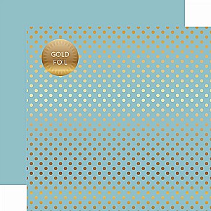 גליון קארדסטוק עם נקודות פוייל SPRING GOLD FOIL DOT BLUEBELL גליון קארדסטוק עם נקודות פוייל SPRING GOLD FOIL DOT BLUEBELL