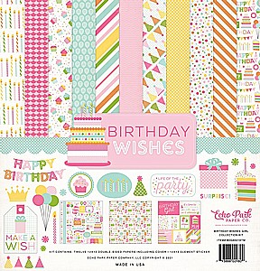 מארז דפי קארדסטוק מעוצבים Birthday Wishes Girl Collection Kit מארז דפי קארדסטוק מעוצבים Birthday Wishes Girl Collection Kit
