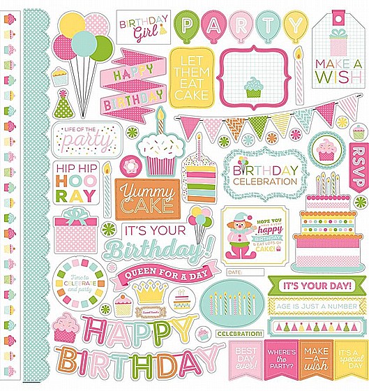 ���� ��� �������� ������� Birthday Wishes Girl Collection Kit
