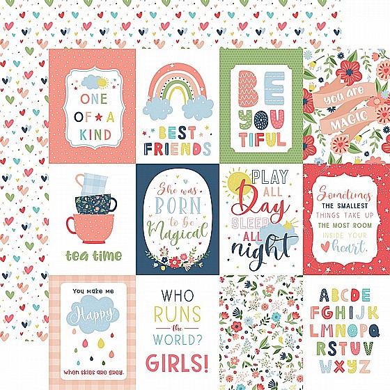 �� �������� ����� 3x4 Journaling Cards Little Dreamer Girl 