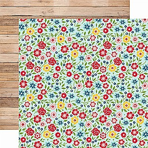 דף קארדסטוק מדוגם Hello Summer Floral דף קארדסטוק מדוגם Hello Summer Floral