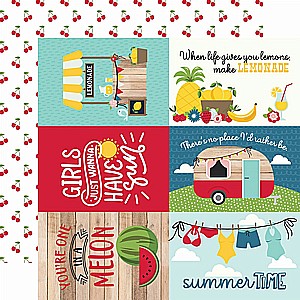 קארדסטוק מדוגם Summer 6X4 Journaling Cards קארדסטוק מדוגם Summer 6X4 Journaling Cards