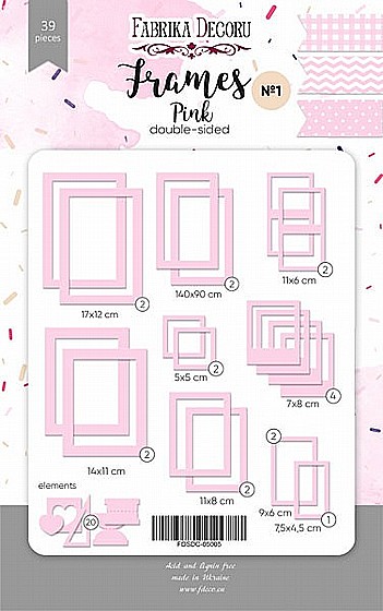 �� ������ �������� ������� ������� ������� SET OF FRAMES ?1 PINK 39 PCS