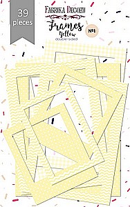 סט מסגרות קארדסטוק מעוצבות בגוונים צהובים SET OF FRAMES ?1 PINK 39 PCS סט מסגרות קארדסטוק מעוצבות בגוונים צהובים SET OF FRAMES ?1 PINK 39 PCS