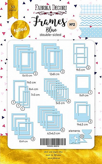 �� ������ �������� ������� ������ ���� �� ���� ���  SET OF GOLD FOILED FRAMES ?2 "BLUE" 50PCS