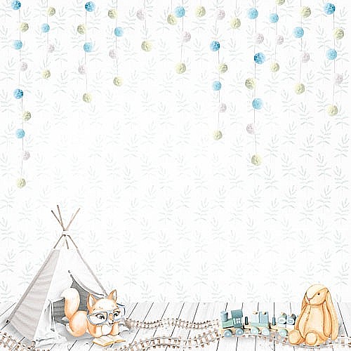 ���� ��� �������� ������� FUNNY FOX BOY 12"X12"