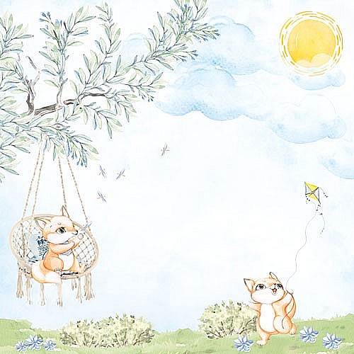 ���� ��� �������� ������� FUNNY FOX BOY 12"X12"