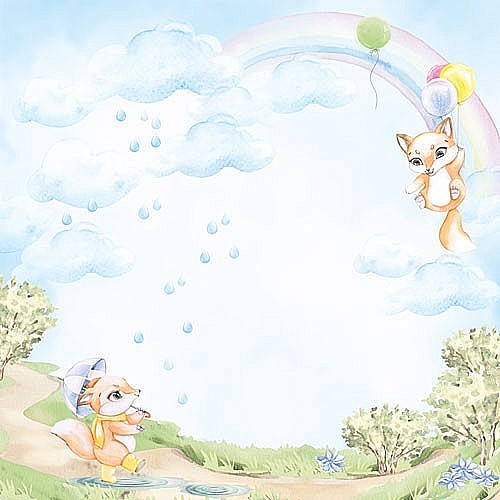 ���� ��� �������� ������� FUNNY FOX BOY 12"X12"