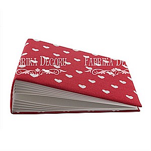 אלבום עם כריכה רכה מבד HEARTS ON RED אלבום עם כריכה רכה מבד HEARTS ON RED