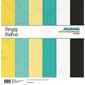 SIMPLE VINTAGE LEMON TWIST - 12X12 BASICS KIT SIMPLE VINTAGE LEMON TWIST - 12X12 BASICS KIT