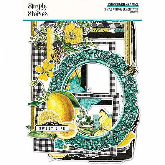 SIMPLE VINTAGE LEMON TWIST - CHIPBOARD FRAMES