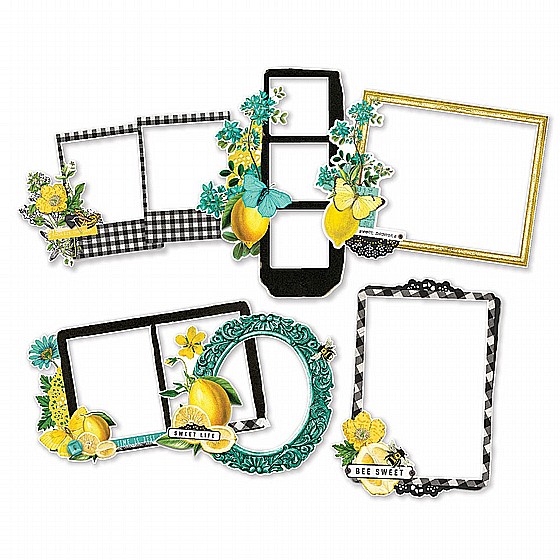 SIMPLE VINTAGE LEMON TWIST - CHIPBOARD FRAMES