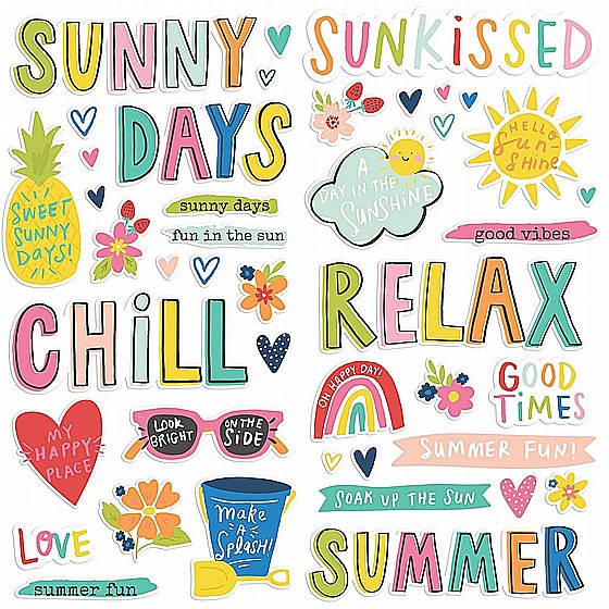 SUNKISSED - FOAM STICKERS