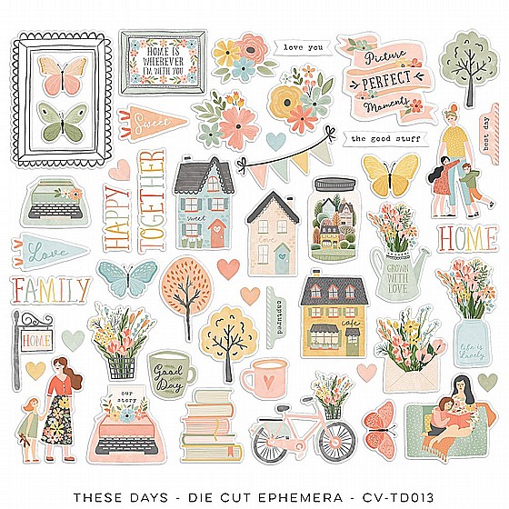 THESE DAYS  Die Cut Ephemera