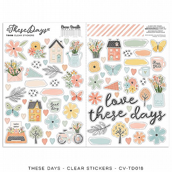 THESE DAYS  CLEAR STICKERS