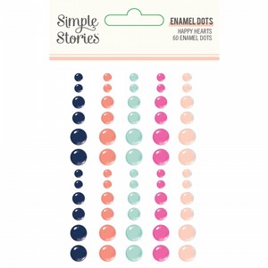 מארז נקודות מעוצבות דביקות ENAMEL DOTS HAPPY HEARTS מארז נקודות מעוצבות דביקות ENAMEL DOTS HAPPY HEARTS
