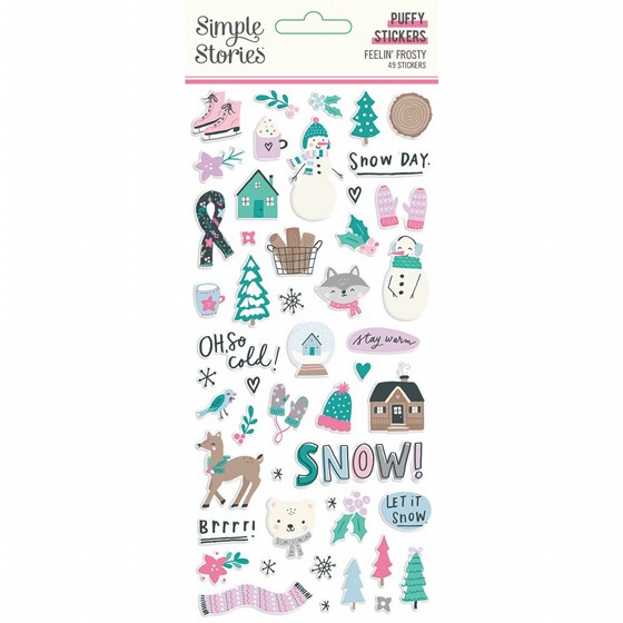 ���� ������ �������� FEELIN FROSTY  PUFFY STICKERS