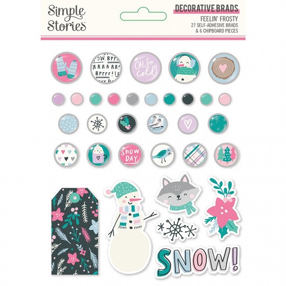 ������ ������� ������ FEELIN FROSTY  DECORATIVE BRADS