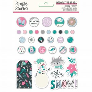 ������ ������� ������ FEELIN' FROSTY  DECORATIVE BRADS