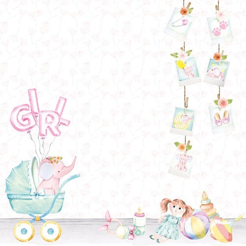 ���� ��� �������� ������� 12*12 ���� MY CUTE BABY ELEPHANT GIRL