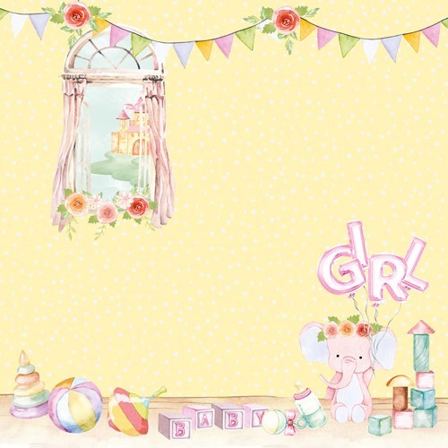 ���� ��� �������� ������� 12*12 ���� MY CUTE BABY ELEPHANT GIRL