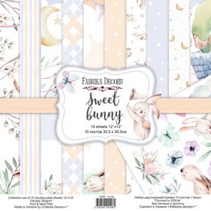 מארז דפי קארדסטוק מעוצבים 12*12 אינץ SWEET BUNNY מארז דפי קארדסטוק מעוצבים 12*12 אינץ SWEET BUNNY