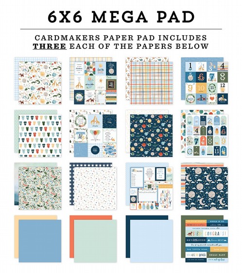 ��� ���� ��� �������� Welcome Baby Boy - 6 x 6 Mega Paper Pad