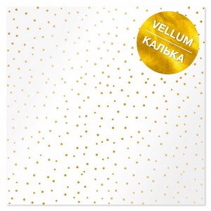 GOLD FOILED VELLUM SHEET "GOLDEN DROPS 12"X12 GOLD FOILED VELLUM SHEET "GOLDEN DROPS 12"X12