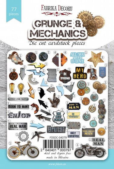 ���� ������ �������� SET OF DIE CUTS GRUNGE&MECHANICS