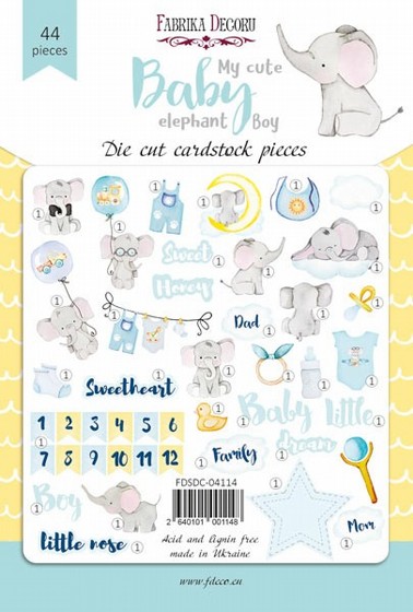 ���� ������ �������� Set of die cuts My cute Baby elephant boy