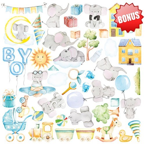 ���� ��� �������� ������� 12*12 ����  MY CUTE BABY ELEPHANT BOY