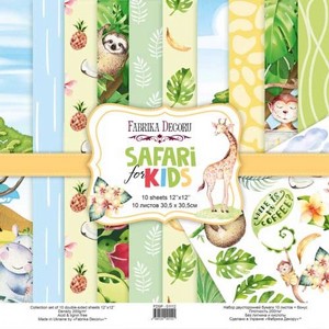 מארז דפי קארדסטוק מעוצבים 12*12 SAFARI FOR KIDS מארז דפי קארדסטוק מעוצבים 12*12 SAFARI FOR KIDS