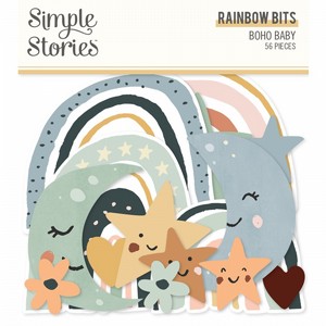 מארז חיתוכי נייר קארדסטוק BOHO BABY - RAINBOW BITS מארז חיתוכי נייר קארדסטוק BOHO BABY - RAINBOW BITS