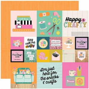 דף קארדסטוק מעוצב LET'S GET CRAFTY - 2X2/4X4 דף קארדסטוק מעוצב LET'S GET CRAFTY - 2X2/4X4