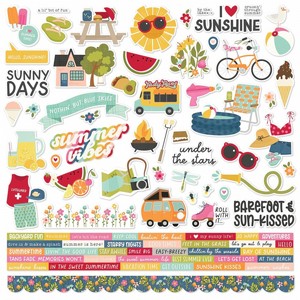 גליון מדבקות קארדסטוק SUMMER LOVIN' גליון מדבקות קארדסטוק SUMMER LOVIN'