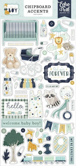 ����� ������ ������� �����  ITS A BOY  CHIPBOARD ACCENTS