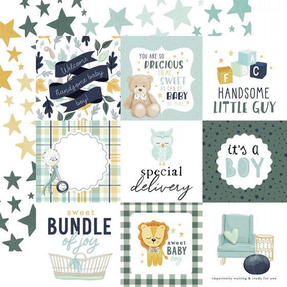 �� �������� ����� Its A Boy 4X4 JOURNALING CARDS