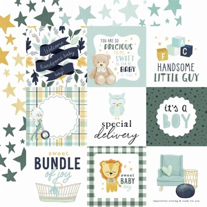 �� �������� ����� It's A Boy 4X4 JOURNALING CARDS