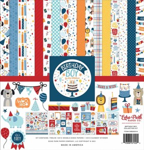 מארז דפי קארדסטוק מעוצבים BIRTHDAY BOY COLLECTION KIT מארז דפי קארדסטוק מעוצבים BIRTHDAY BOY COLLECTION KIT