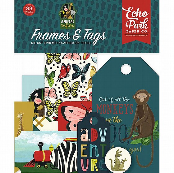 ���� ����� ������ �������� - Animal Safari Collection - Ephemera - Frames and Tags