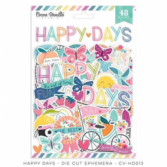 ������ �������� �������� HAPPY DAYS - Die Cut Ephemera