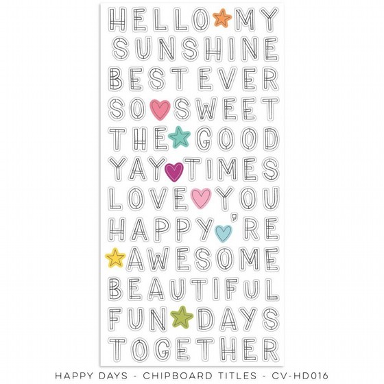  ������� ������� �������� HAPPY DAYS - CHIPBOARD TITLE STICKERS