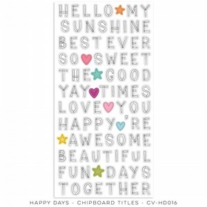 מדבקרות צ'יפבורד איכותיות HAPPY DAYS - CHIPBOARD TITLE STICKERS מדבקרות צ'יפבורד איכותיות HAPPY DAYS - CHIPBOARD TITLE STICKERS