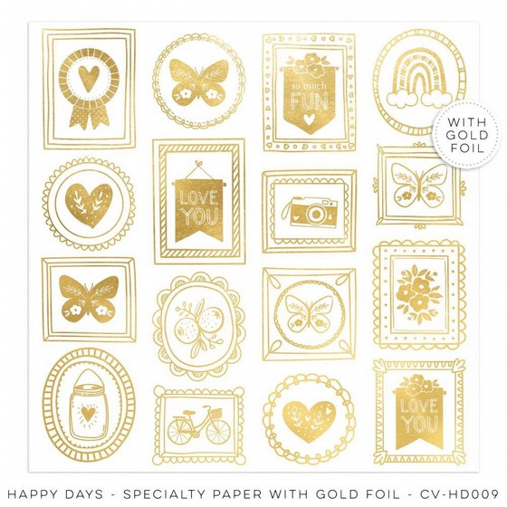 HAPPY DAYS � SPECIALTY PAPER WITH GOLD FOIL