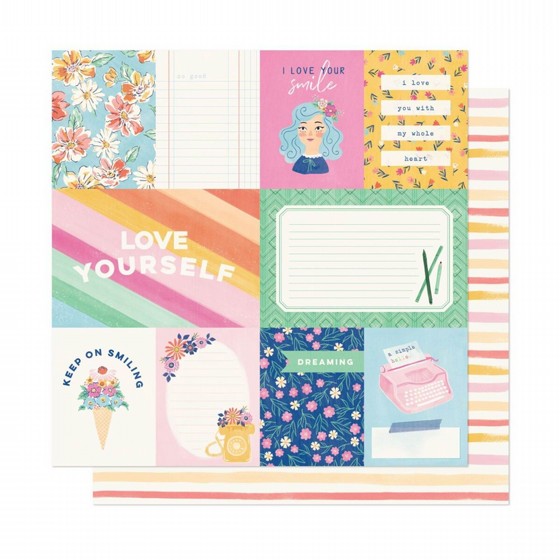 �� �������� ����� Shes Magic 12x12 Patterned Paper - A Simple Hello