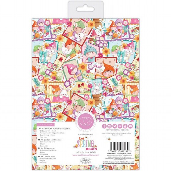 ���� ��� �������� Let Spring Begin - A4 Premium Cardstock Paper Pad